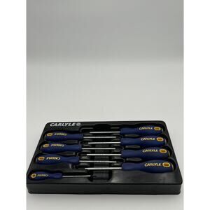 Comfort Grip Star Screwdriver Set of 8 - Satin Chrome Plated - Carlyle Tools